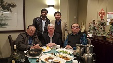 Richards with Bill Spurr Advisor to Federal Minister of Education & Chair of Study Adelaide, George Chin Chinatown Ass, Chris Chong Colombo Plan Scholar